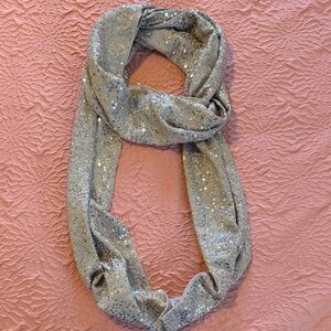 NWOT! INC Silver Sequin Infinity Scarf